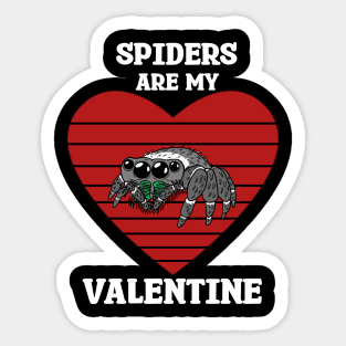 Spiders are my Valentine Sticker